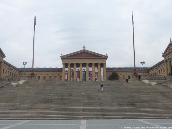 The "Rocky" steps at the Art Museum
